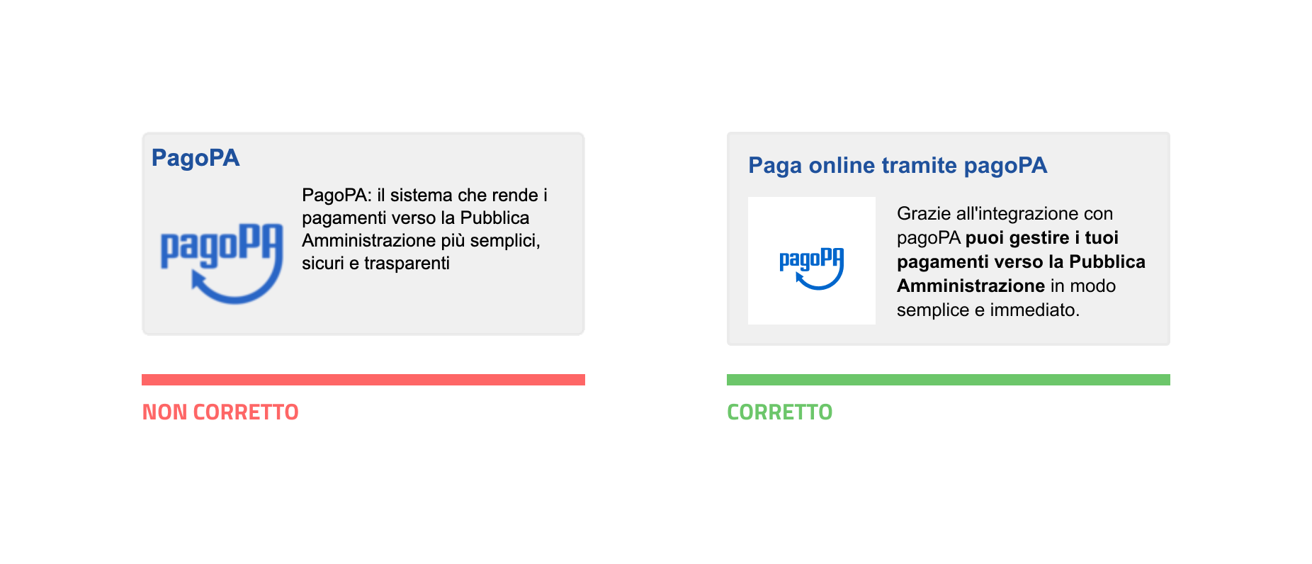 Esempio di banner in cui non emerge il concetto di pagamento